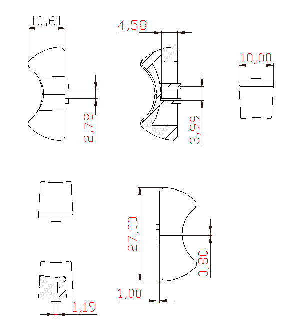 旋鈕|一體化卡塊|旋鈕鋁制|開(kāi)關(guān)|按鍵|PEEK螺絲|PEI螺絲
